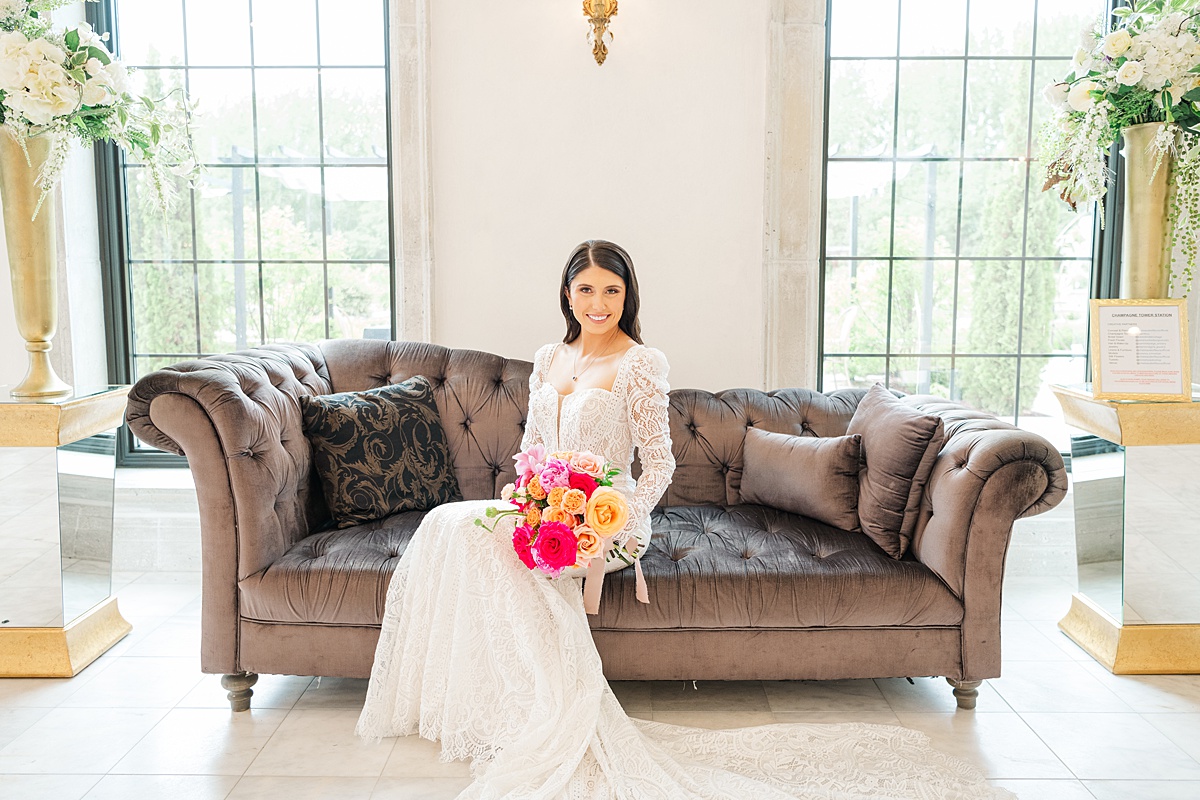 bridal portrait at chateau des fleurs