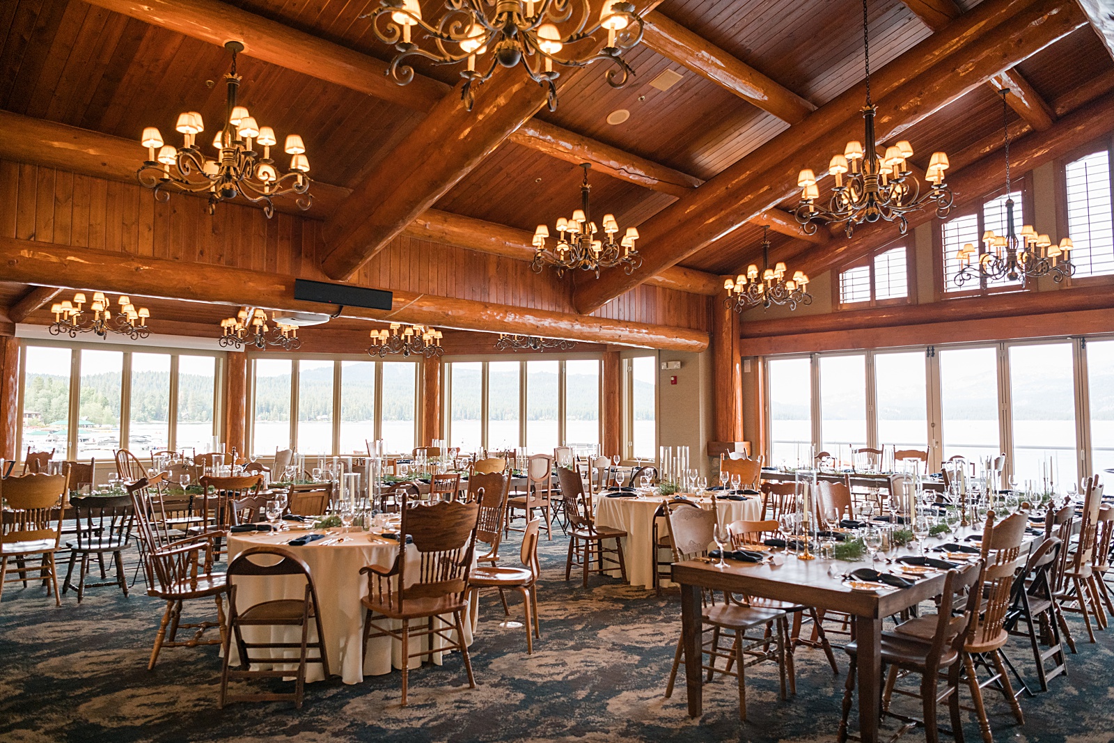 Shore Lodge wedding reception room