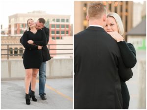 a sunrise rooftop downtown boise engagement session