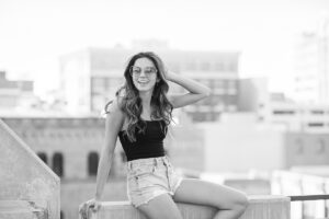 high school senior urban photoshoot in downtown boise