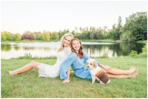 a mother and daughter photoshoot at the boise greenbelt