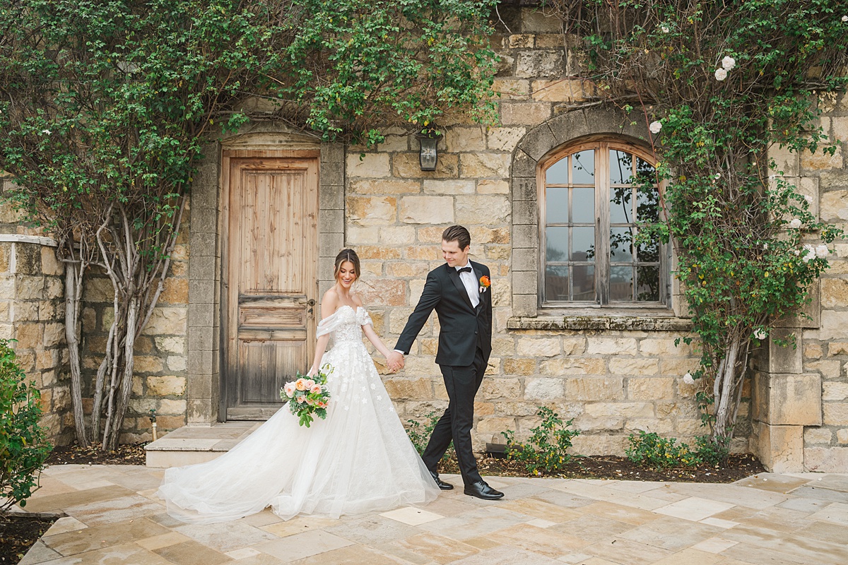 bride and groom portraits at sunstone winery